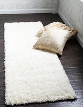 Load image into Gallery viewer, Unique Loom Solo Solid Shag Collection Modern Plush Taffy Pink Runner Rug (3' x 10')