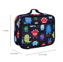 Load image into Gallery viewer, Wildkin 33600 Lunch Box, Insulated, Moisture Resistant, and Easy to Clean with Helpful Extras for Quick and Simple Organization, Olive Kids Design, Monsters