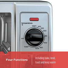 Load image into Gallery viewer, BLACK+DECKER 4-Slice Toaster Oven with Easy Controls, Stainless Steel, TO1705SB,Medium