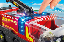 Load image into Gallery viewer, PLAYMOBIL Airport Fire Engine with Lights &amp; Sound Building Set