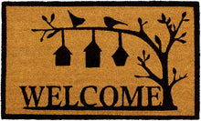 Load image into Gallery viewer, Storm Stopper Bird House Welcome Printed Coir Mat, 18 in. x 28