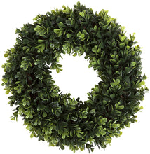 Load image into Gallery viewer, Boxwood Wreath, Artificial Wreath for the Front Door by Pure Garden, Home Décor, UV Resistant - 14 Inches