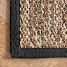 Load image into Gallery viewer, nuLOOM Elijah Seagrass Natural Area Rug, 8' x 10', Black