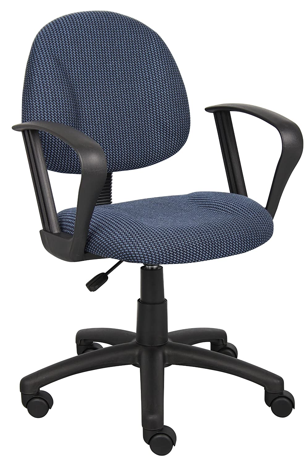 Boss Office Products Perfect Posture Delux Fabric Task Chair Without Arms in Blue