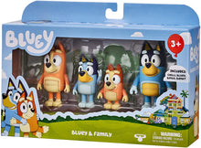 Load image into Gallery viewer, Bluey and Friends 4 Pack of 2.5-3&quot; Poseable Figures