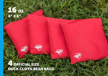 Load image into Gallery viewer, Triumph Professional Red Canvas Duck Cloth 16 oz. Bean Bag Set for Bean Bag Toss Outdoor Play