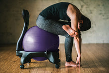 Load image into Gallery viewer, Gaiam Classic Balance Ball Chair – Exercise Stability Yoga Ball Premium Ergonomic Chair for Home and Office Desk with Air Pump, Exercise Guide and Satisfaction Guarantee