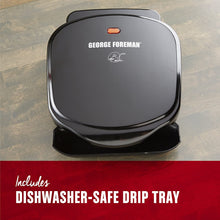 Load image into Gallery viewer, 2-Serving Classic Plate Electric Indoor Grill and Panini Press, Black, GR10B