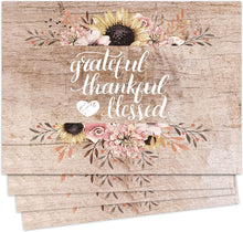 Load image into Gallery viewer, Blissful Living Set of 4 Placemats, Stain Resistant - Decorate Your Kitchen Table with Our Beautiful Rectangle pad placemat