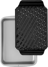 Load image into Gallery viewer, Wilton Recipe Right Non-Stick Large Broiler Pan Set, Ideal for Chicken Fajitas, Pork Chops and Rice, Halibut or Marinated Lamb Chops, 14 x 11-Inch