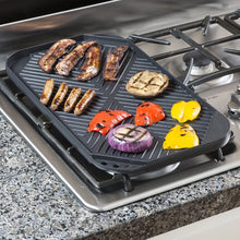 Load image into Gallery viewer, Ecolution Grill/Griddle - Stovetop Reversible Double Burner 19.5 x 11 Inch, Cast Aluminum