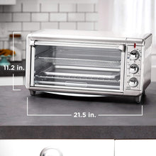 Load image into Gallery viewer, Black+Decker TO3265XSSD Extra Wide Crisp ‘N Bake Air Fry Toaster Oven, Silver, Fits 9&quot; x 13&quot; Pan