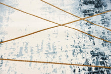 Load image into Gallery viewer, Unique Loom Chimera Collection Modern Abstract Rustic Dark Blue Runner Rug (3' x 10')