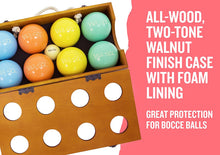 Load image into Gallery viewer, Viva Sol Premium Resin Bocce Ball Set with Wooden Case for Outdoor Play with Two to Eight Players