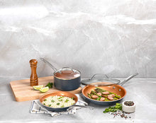 Load image into Gallery viewer, Gotham Steel Pots and Pans 10 Piece Cookware Set with Nonstick Ceramic Coating by Chef Daniel Green – Graphite, Fry, Stock Steamer Insert