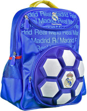 Load image into Gallery viewer, Real Madrid Kid's Backpack with Raised Ball Design