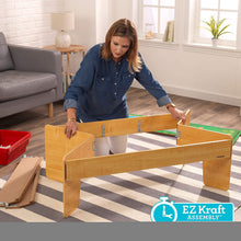 Load image into Gallery viewer, KidKraft Adventure Town Railway Train Set &amp; Table with EZ Kraft Assembly, Natural