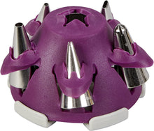 Load image into Gallery viewer, Wilton Cake Piping Tip Set with Silicone Stand, Purple, 7 Pieces