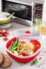 Load image into Gallery viewer, Snips Microwave Cookware Steamer, 67.6 Oz./8.45 Cups, Red