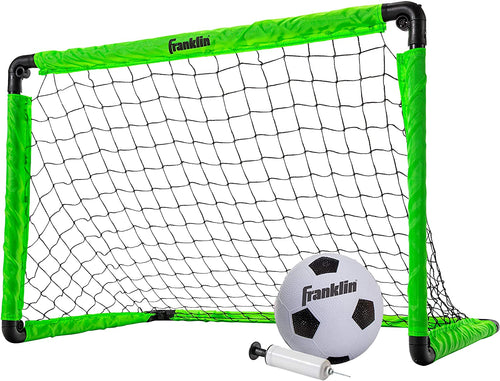 Franklin Sports Kids Mini Soccer Goal Set - Backyard/Indoor Mini Net and Ball Set with Pump - Portable Folding Youth Soccer Goal Set - 36