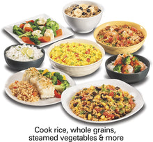Load image into Gallery viewer, Hamilton Beach Rice Cooker &amp; Food Steamer, 16 Cups Cooked (8 Uncooked), With Steam &amp; Rinse Basket, Black (37517)