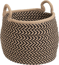 Load image into Gallery viewer, Colonial Mills Preve Basket, 15&quot;x15&quot;x15&quot;, Taupe &amp; Black