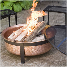 Load image into Gallery viewer, CobraCo SH101 Hand Hammered 100% Copper Fire Pit with Screen and Cover