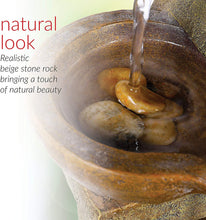 Load image into Gallery viewer, Alpine Corporation WCT726 Tiering Pots Fountain, 17 Inch Tall, Brown