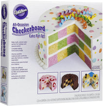 Load image into Gallery viewer, Wilton Checkerboard Cake Pan, 4 Piece Set