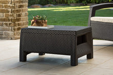 Load image into Gallery viewer, Keter Corfu 4 Piece Set All Weather Outdoor Patio Garden Furniture w/Cushions, Charcoal