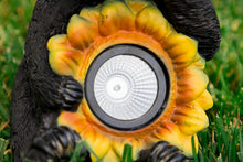 Load image into Gallery viewer, Alpine Solar Bear with Sunflower Statuary, 10 Inch Tall