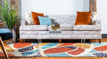 Load image into Gallery viewer, Unique Loom Positano Collection Coastal Modern Bright Colors Starfish Area Rug