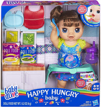 Load image into Gallery viewer, Baby Alive Happy Hungry Baby Brown Straight Hair Doll
