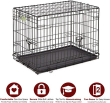 Load image into Gallery viewer, MidWest Homes for Pets Dog Crate | iCrate Single Door &amp; Double Door Folding Metal Dog Crates | Fully Equipped