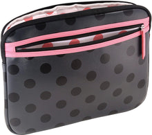Load image into Gallery viewer, Studio C Laptop Sleeve Fits most laptops with up to a 14&quot; display Black/Pink/Polka Dot