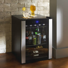 Load image into Gallery viewer, Wine Enthusiast Evolution Series Compact Wine &amp; Beverage Center, Stainless Steel