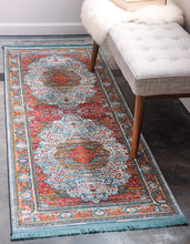 Load image into Gallery viewer, Unique Loom Baracoa Collection Bright Tones Vintage Traditional Light Blue Area Rug