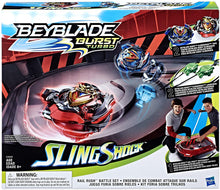 Load image into Gallery viewer, BEYBLADE Burst Turbo Slingshock Rail Rush Battle Set Game -- Complete Set Burst Beystadium, Battling Tops, and Launchers (Amazon Exclusive)