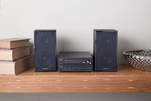 Load image into Gallery viewer, Sharp XLHF102B HI Fi Component MicroSystem with Bluetooth, USB Port for MP3 Playback, Built-in CD Player, AM/FM Tuners, 50W RMS, Remote Included, Black