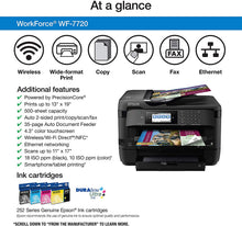 Load image into Gallery viewer, Workforce WF-7720 Wireless Wide-Format Color Inkjet Printer with Copy, Scan, Fax, Wi-Fi Direct and Ethernet, Amazon Dash Replenishment Enabled