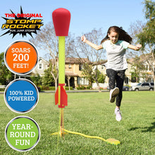 Load image into Gallery viewer, The Original Stomp Rocket Ultra Rocket, 4 Rockets - Outdoor Rocket Toy Gift for Boys and Girls - Comes with Toy Rocket Launcher - Ages 5 Years and Up, Red