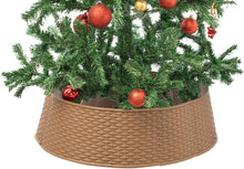 Load image into Gallery viewer, Gardenised Large Rattan Collar Tree Skirt - Brown, Green
