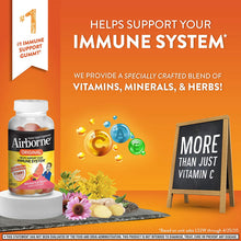 Load image into Gallery viewer, Vitamin C 750mg - Airborne Assorted Flavored Gummies (63 Count in a Bottle)