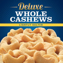 Load image into Gallery viewer, Planters Deluxe Lightly Salted Whole Cashews, 18.25oz. Resealable Canister - Lightly Salted Cashews &amp; Lightly Salted Nuts - Nutrient Dense Snacks for Adults &amp; Kids - Vegan Snacks, Kosher