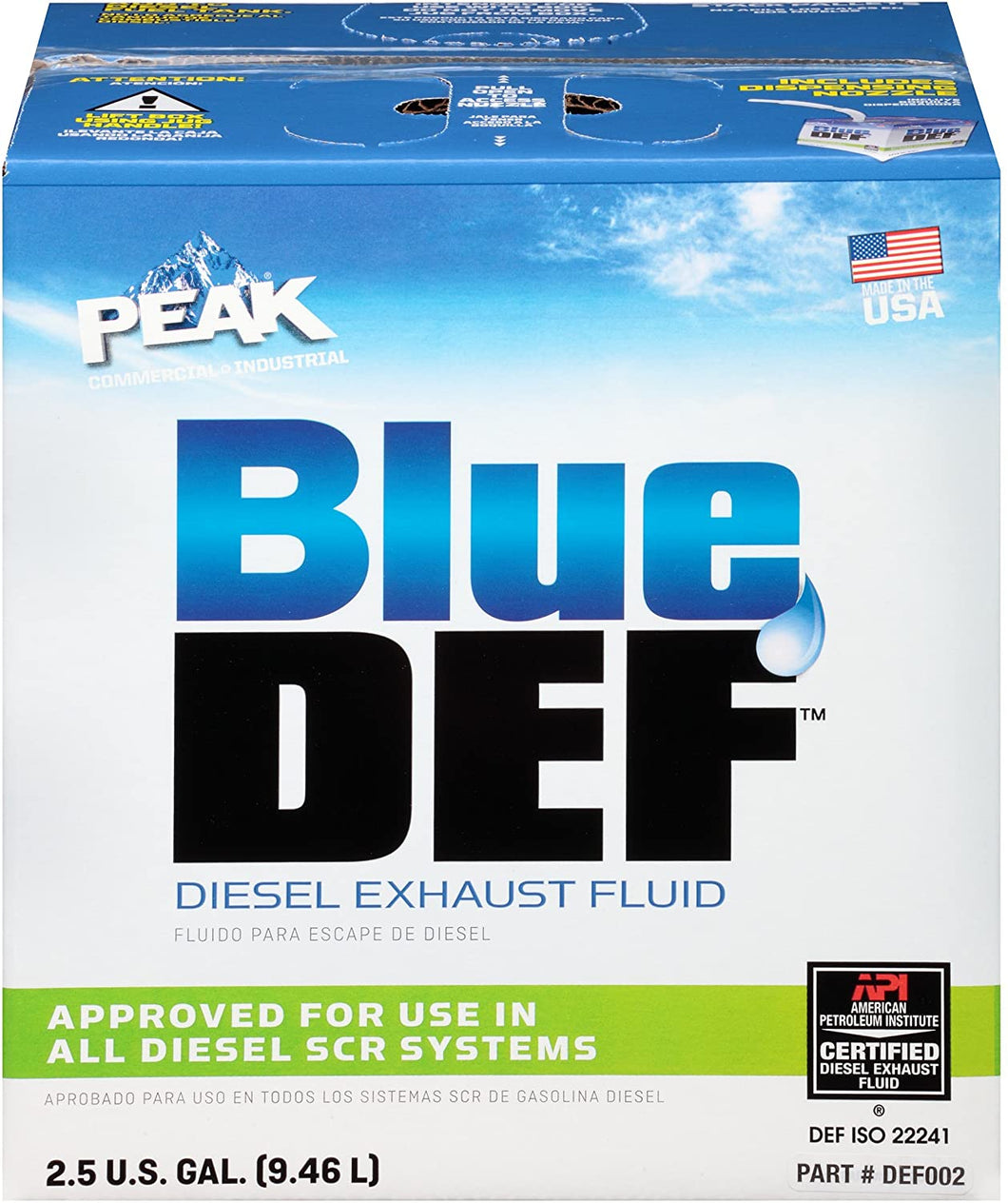 BlueDEF Diesel Exhaust Fluid Synthetic Urea & Deionized Water 2.5 Gallon Jug