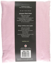 Load image into Gallery viewer, Kushies Pack N Play Playard Sheet, Soft 100% Breathable Cotton Flannel, Made in Canada, Pink