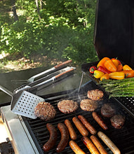 Load image into Gallery viewer, PIT BOSS 67298 3 Piece Grill Stainless Steel with Rosewood Handles-Includes Spatula, Tongs and Fork BBQ Tool Set