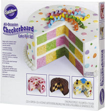 Load image into Gallery viewer, Wilton Checkerboard Cake Pan, 4 Piece Set