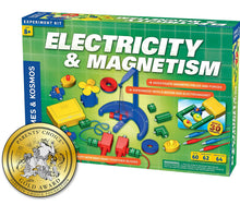 Load image into Gallery viewer, Thames &amp; Kosmos Electricity &amp; Magnetism Science Kit | 62 Safe Experiments Investigating Magnetic Fields &amp; Forces for Ages 8+ | Assemble Electric Circuits with Easy Snap-Together Blocks