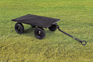 Gorilla Carts GOR1200-COM Heavy-Duty Steel Utility Cart with Removable Sides and 13" Tires, 1200-lbs. Capacity, Black